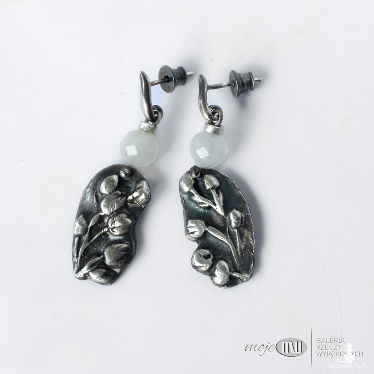 Konwalie w pączkach w srebrze - kolczyki